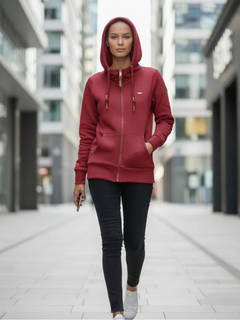 Ragwear women's sweat jacket NESKA PRINT ZIP ( VEGAN )